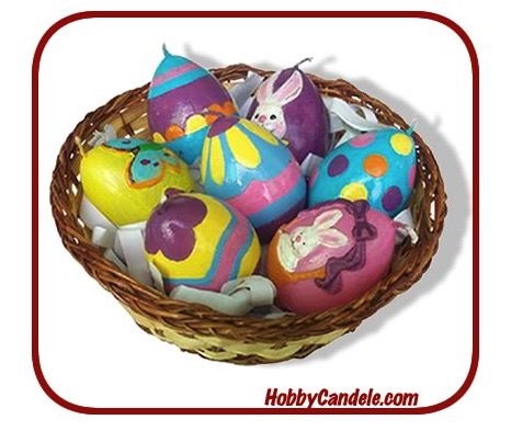 Cestino di uova-candele decorate … Buona Pasqua!